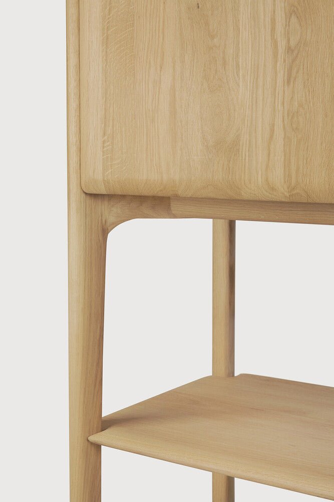 PI Solid Oak Cupboard with Push - Open Doors & Adjustable Shelves - Sage InteriorsEthnicraftCupboard