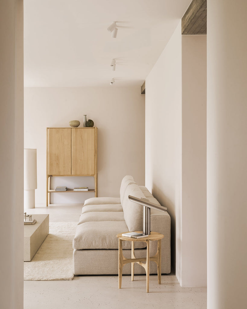 PI Solid Oak Cupboard with Push - Open Doors & Adjustable Shelves - Sage InteriorsEthnicraftCupboard