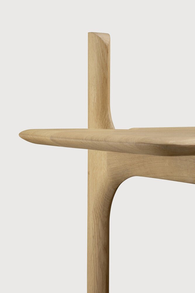 PI Solid Oak Display Rack with Natural Finish & Handcrafted Detail - Sage InteriorsEthnicraftMagazine Rack