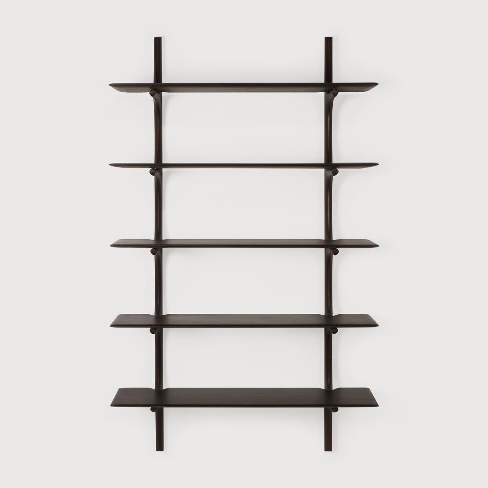 PI wall shelf - Mahogany Dark Brown - Sage InteriorsEthnicraftKitchen