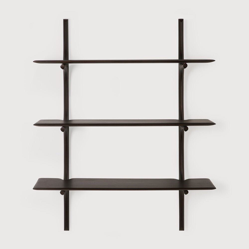 PI wall shelf - Mahogany Dark Brown - Sage InteriorsEthnicraftKitchen