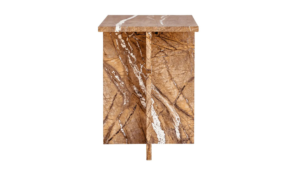 Golden Forest Marble Accent Table