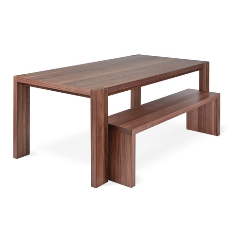 Plank Dining Table – Walnut Veneer with Solid Wood Detailing - Sage InteriorsSage InteriorsDining Table