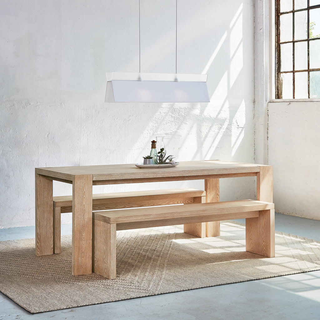 Plank Dining Table – Walnut Veneer with Solid Wood Detailing - Sage InteriorsSage InteriorsDining Table
