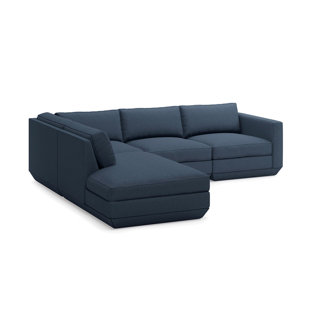Podium 4PC Lounge Sectional A - Left Facing - Sage InteriorsgusSectional