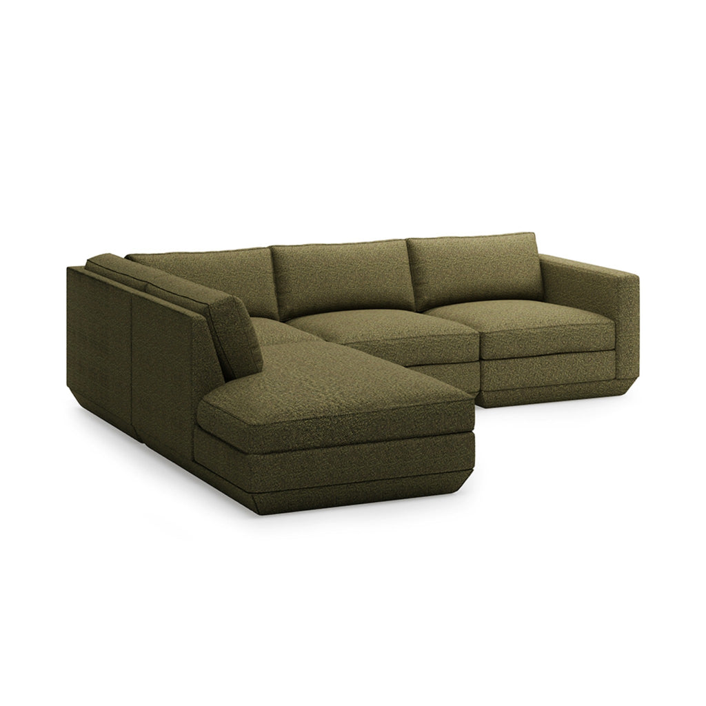Podium 4PC Lounge Sectional A - Left Facing - Sage InteriorsgusSectional