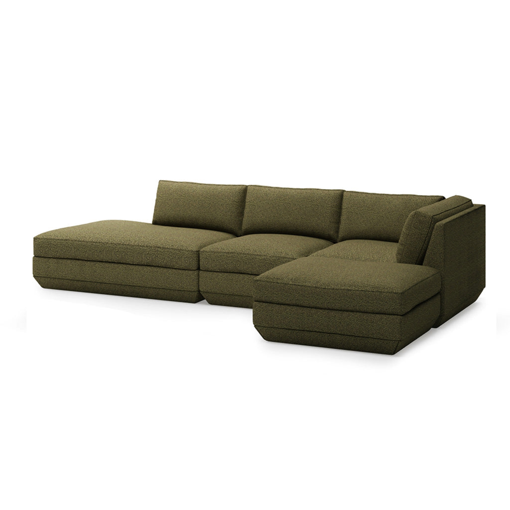 Podium 4PC Lounge Sectional B - Right Facing - Sage InteriorsgusSectional