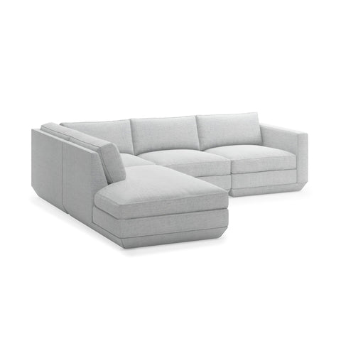Podium Modular 4PC Lounge Sectional A – Configurable Seating for Modern Living - Sage InteriorsGus4PC Loung