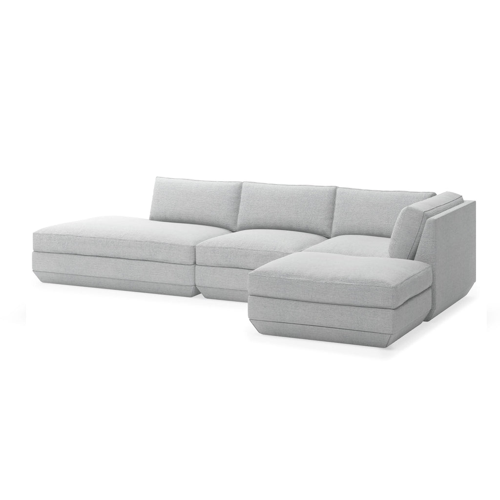 Podium Modular 4PC Lounge Sectional B – Deep - Sit Comfort with Configurable Design - Sage InteriorsGus4PC Sectional