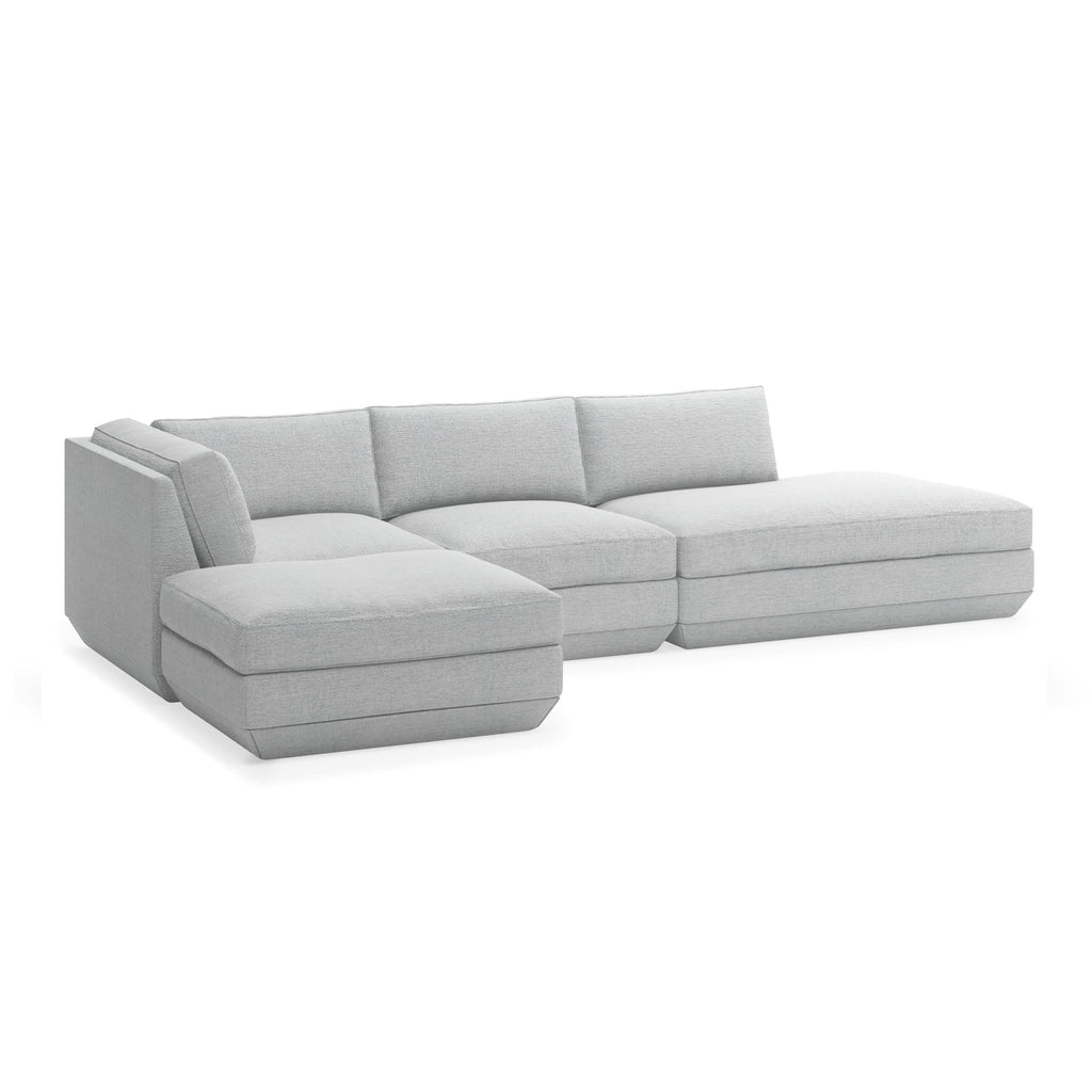 Podium Modular 4PC Lounge Sectional B – Deep - Sit Comfort with Configurable Design - Sage InteriorsGus4PC Sectional