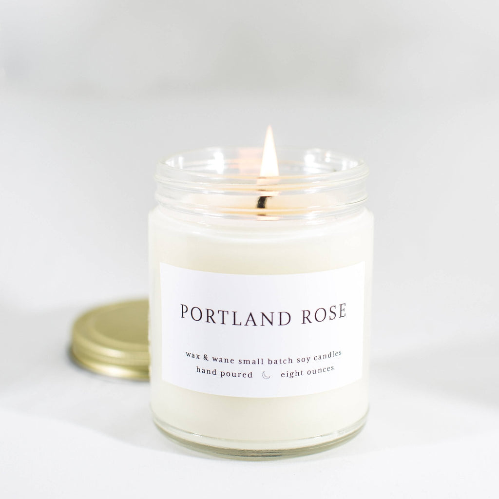 Portland Rose Modern Soy Candle: 8 oz - Sage InteriorsWax and Wane Candlescandle