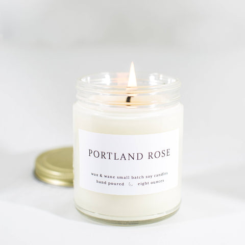 Portland Rose Modern Soy Candle: 8 oz - Sage InteriorsWax and Wane Candlescandle