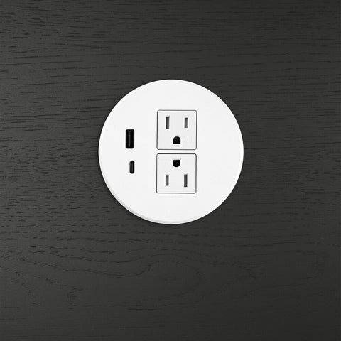 Power Circle – Modern Desk Power Outlet with USB | Sage Interiors - Sage InteriorsEthnicraft