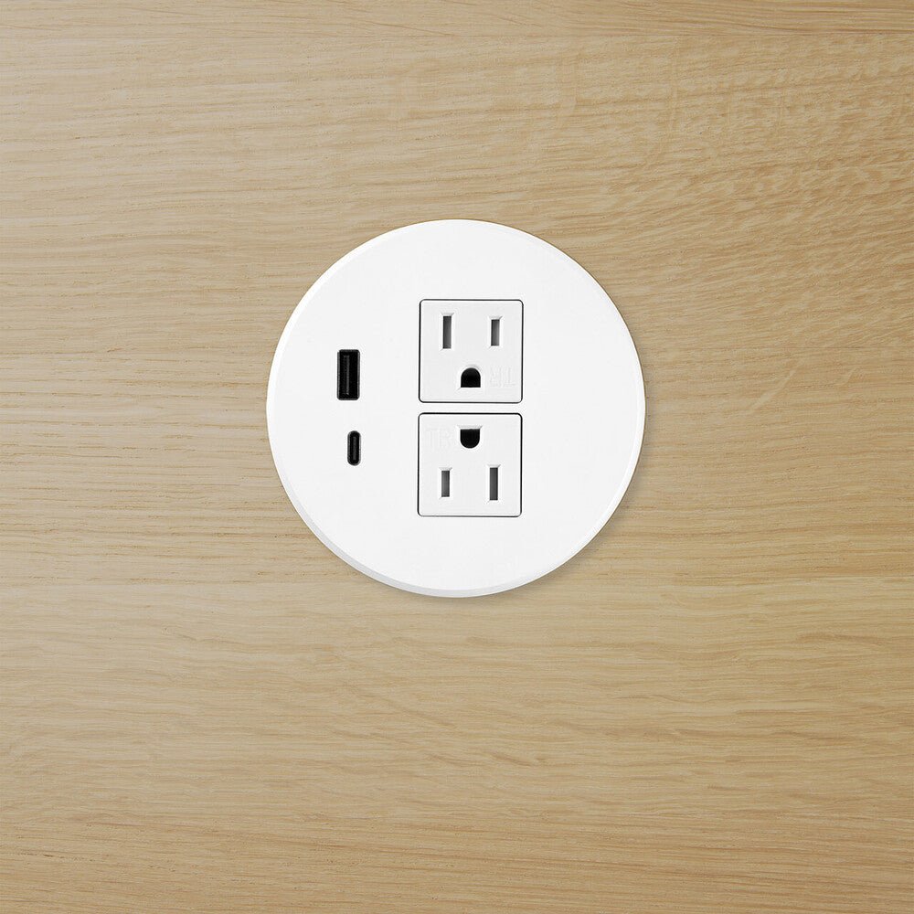Power Circle – Modern Desk Power Outlet with USB | Sage Interiors - Sage InteriorsEthnicraft