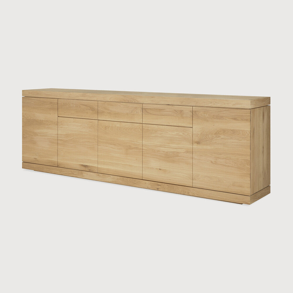 Burger Solid Oak Sideboard with Push-Open Doors & Drawers