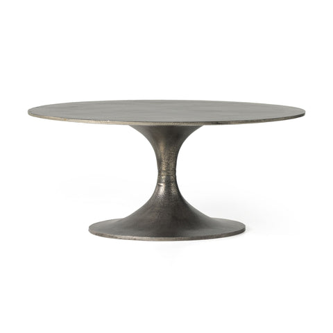 Raw Antique Nickel Tulip Coffee Table - Sage InteriorsFHcoffee table