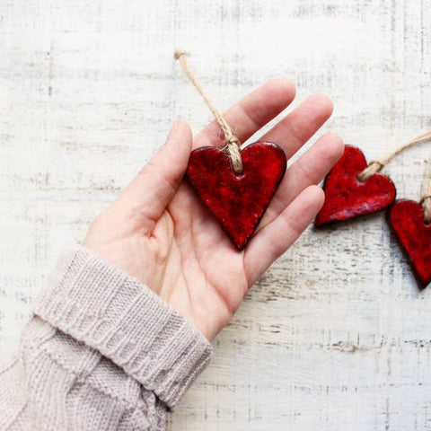 Red Heart Christmas Ornaments - Sage InteriorsTREE