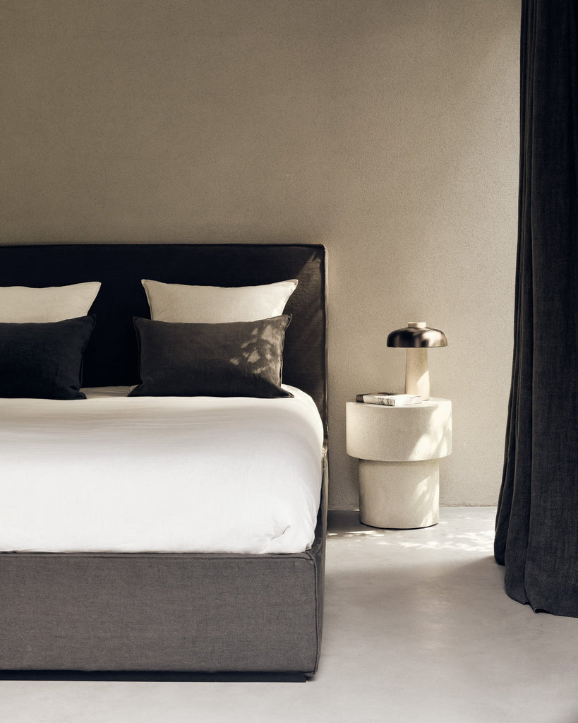Revive Bed – Sculpted Teak Platform Bed by Sage Interiors - Sage InteriorsEthnicraft