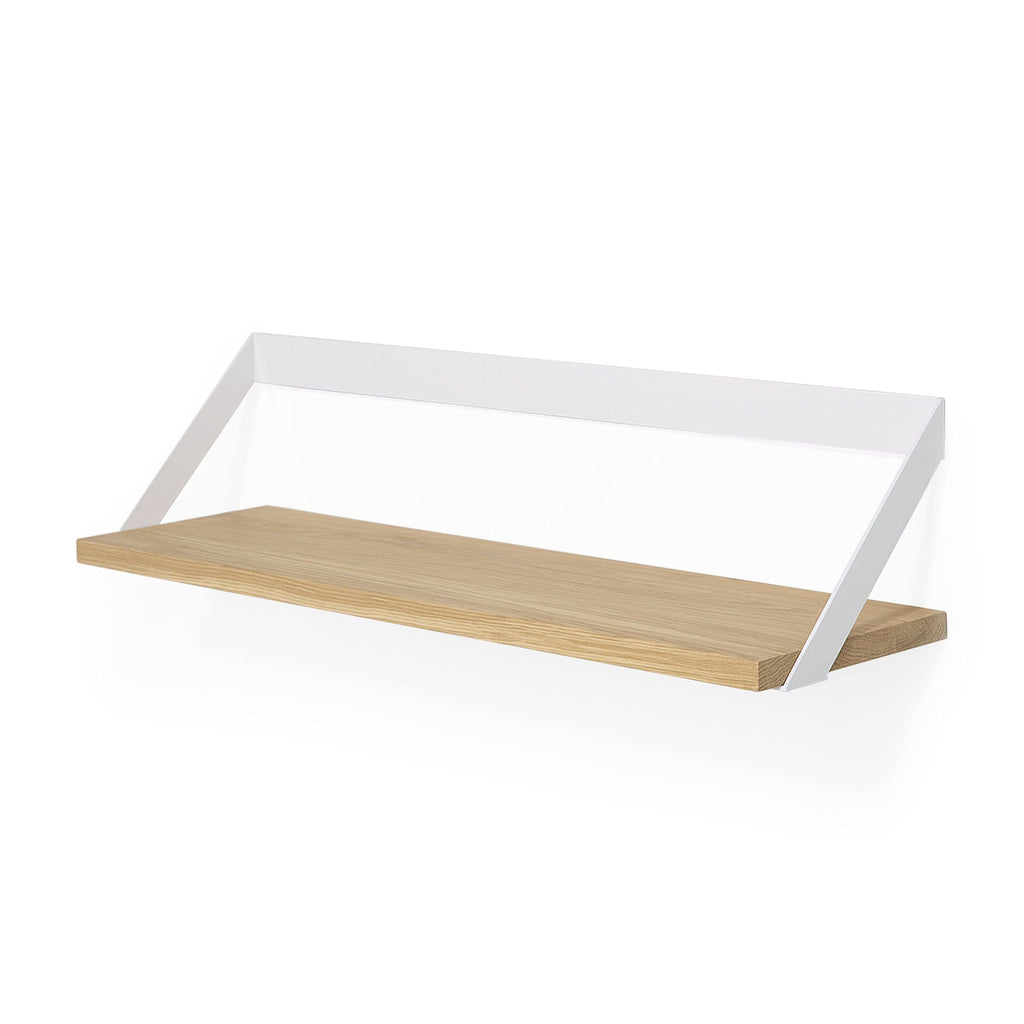 Ribbon Shelf, Oak with White Frame