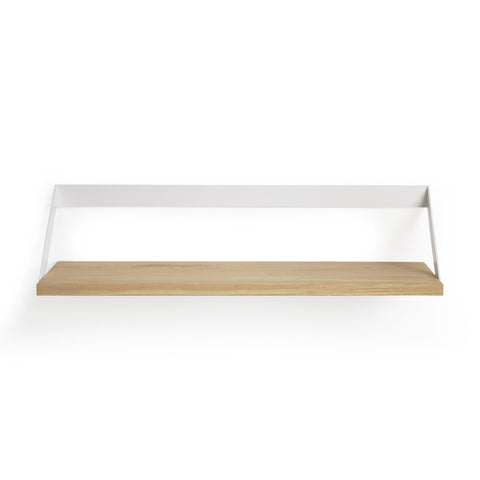 Ribbon Shelf, Oak with White Frame