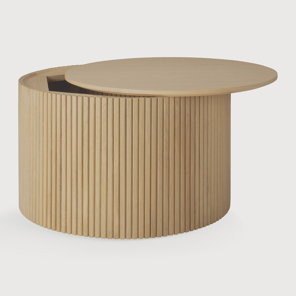 Roller Max Coffee Table - Oak - Round - Removable Cover - Sage InteriorsEthnicraftCoffee Table