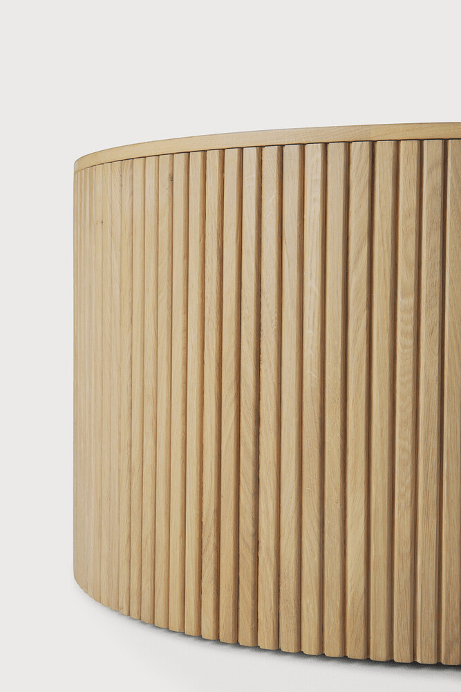 Roller Max Coffee Table - Oak - Round - Removable Cover - Sage InteriorsEthnicraftCoffee Table