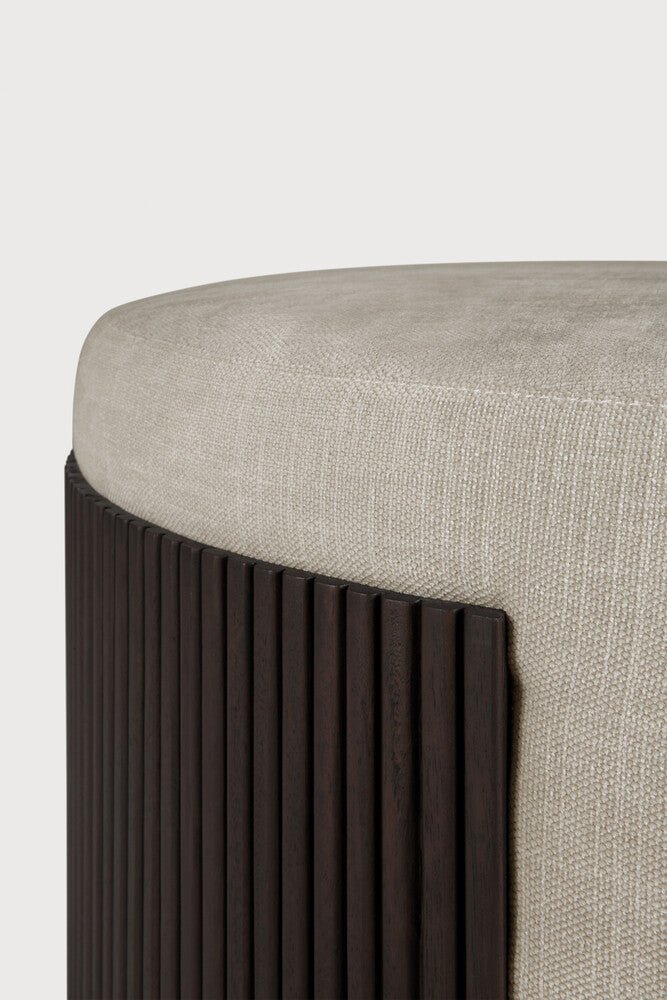 Roller Max Pouf – Sculptural Wood Accent by Sage Interiors - Sage Interiorsethnicraftpouf