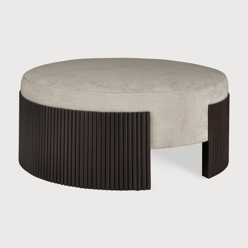 Roller Max Pouf – Sculptural Wood Accent by Sage Interiors - Sage Interiorsethnicraftpouf