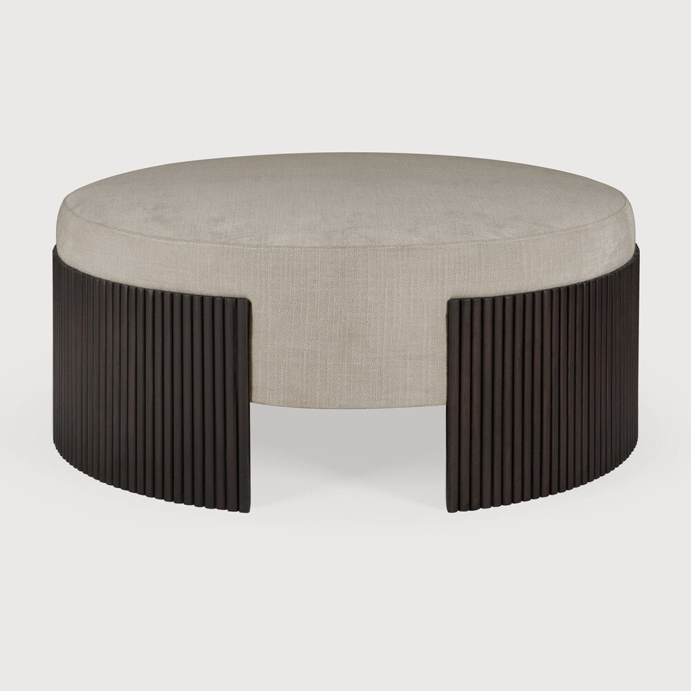 Roller Max Pouf – Sculptural Wood Accent by Sage Interiors - Sage Interiorsethnicraftpouf