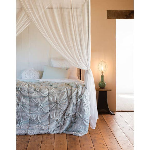 Rosette Jersey Quilt - Chalk Blue - Sage InteriorsLazybones