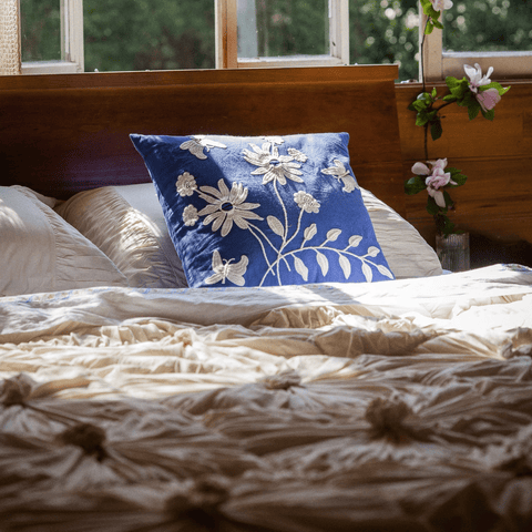 Rosette Jersey Quilt - Natural - Sage InteriorsLazybones
