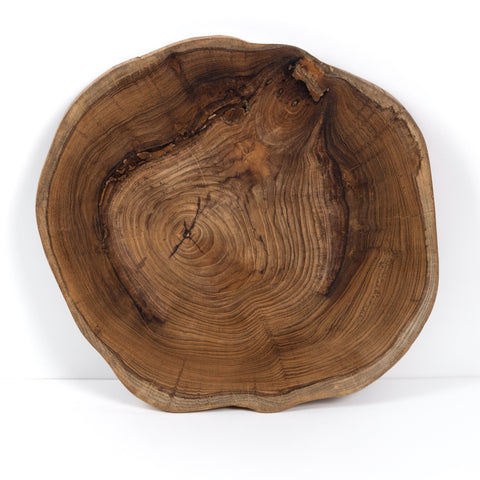 Round Teak Root Tray - Sage InteriorsSage Interiors