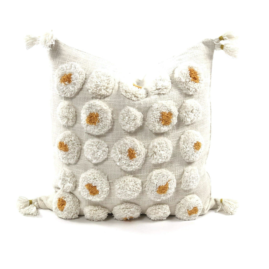 Sasil Handmade Pom Pom Pillow 20"x 20" - Sage InteriorsBryar Wolf