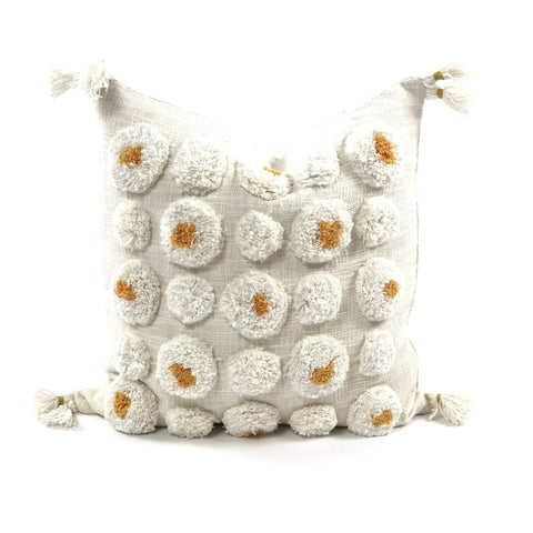 Sasil Handmade Pom Pom Pillow 20"x 20" - Sage InteriorsBryar Wolf
