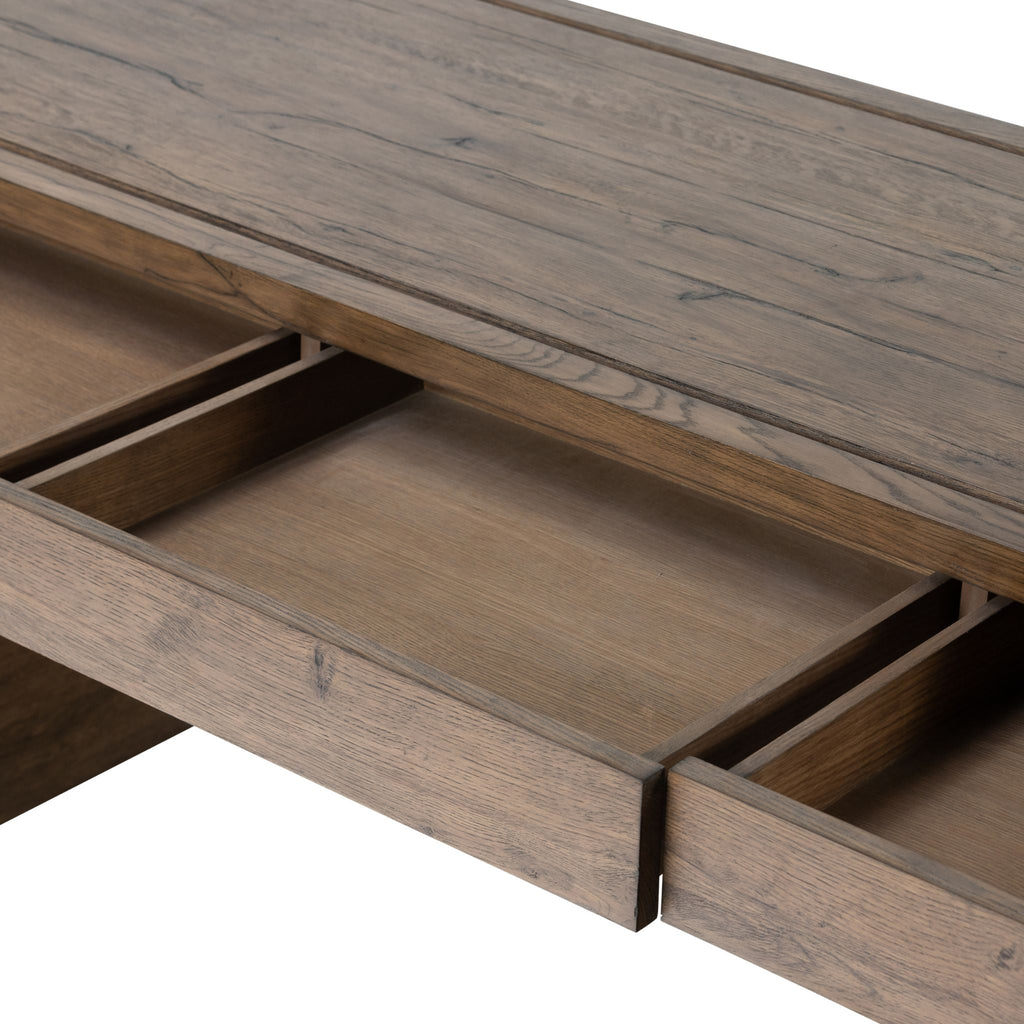 Sasson Desk, Rustic Grey Oak - Sage InteriorsFH