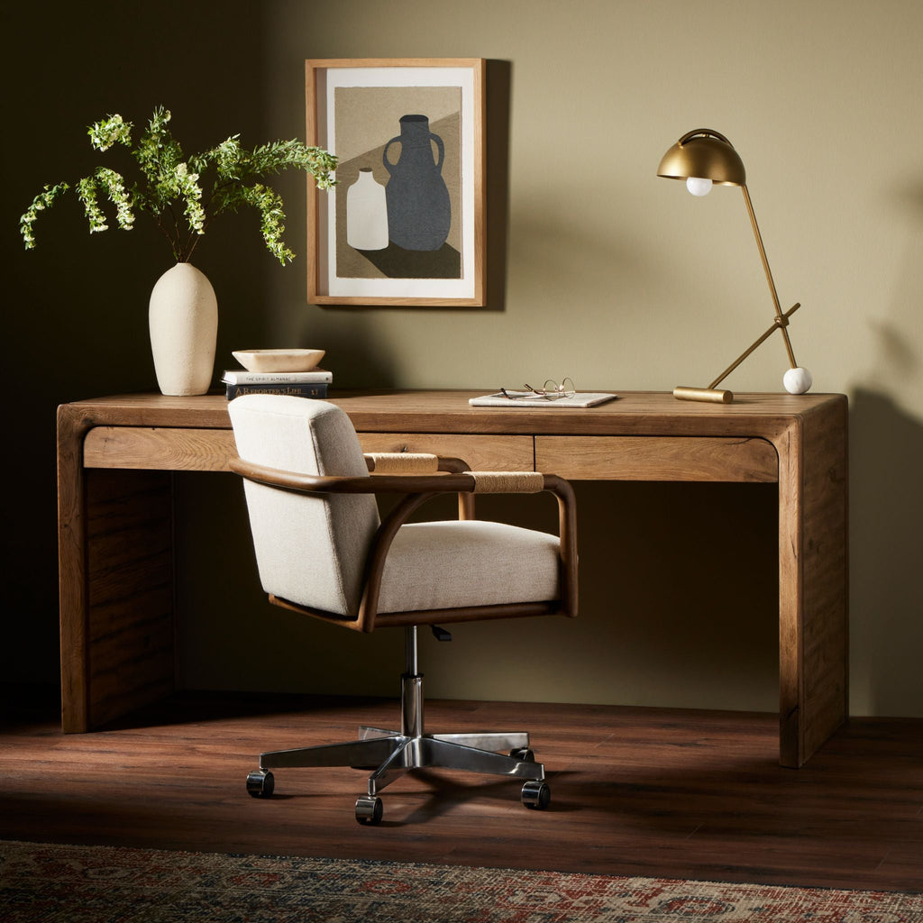 Sasson Desk, Rustic Grey Oak - Sage InteriorsFH