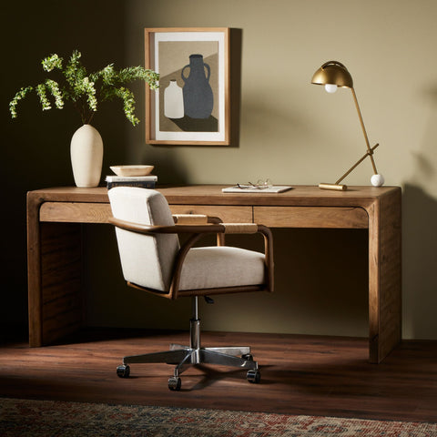 Sasson Desk, Rustic Grey Oak - Sage InteriorsFH
