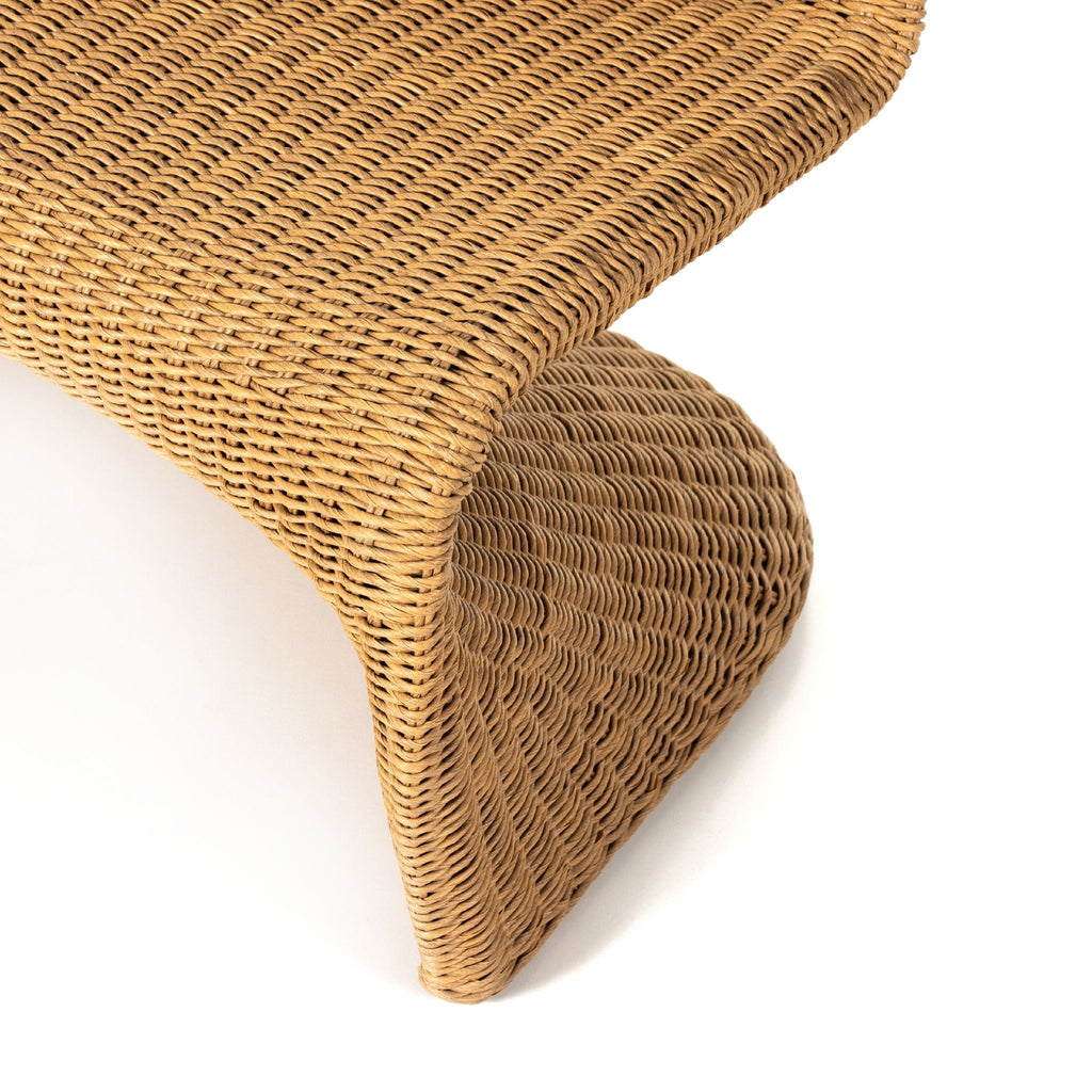 Sea Breeze Woven Outdoor Bench, Vintage Natural - Sage InteriorsFHOutdoor Bench