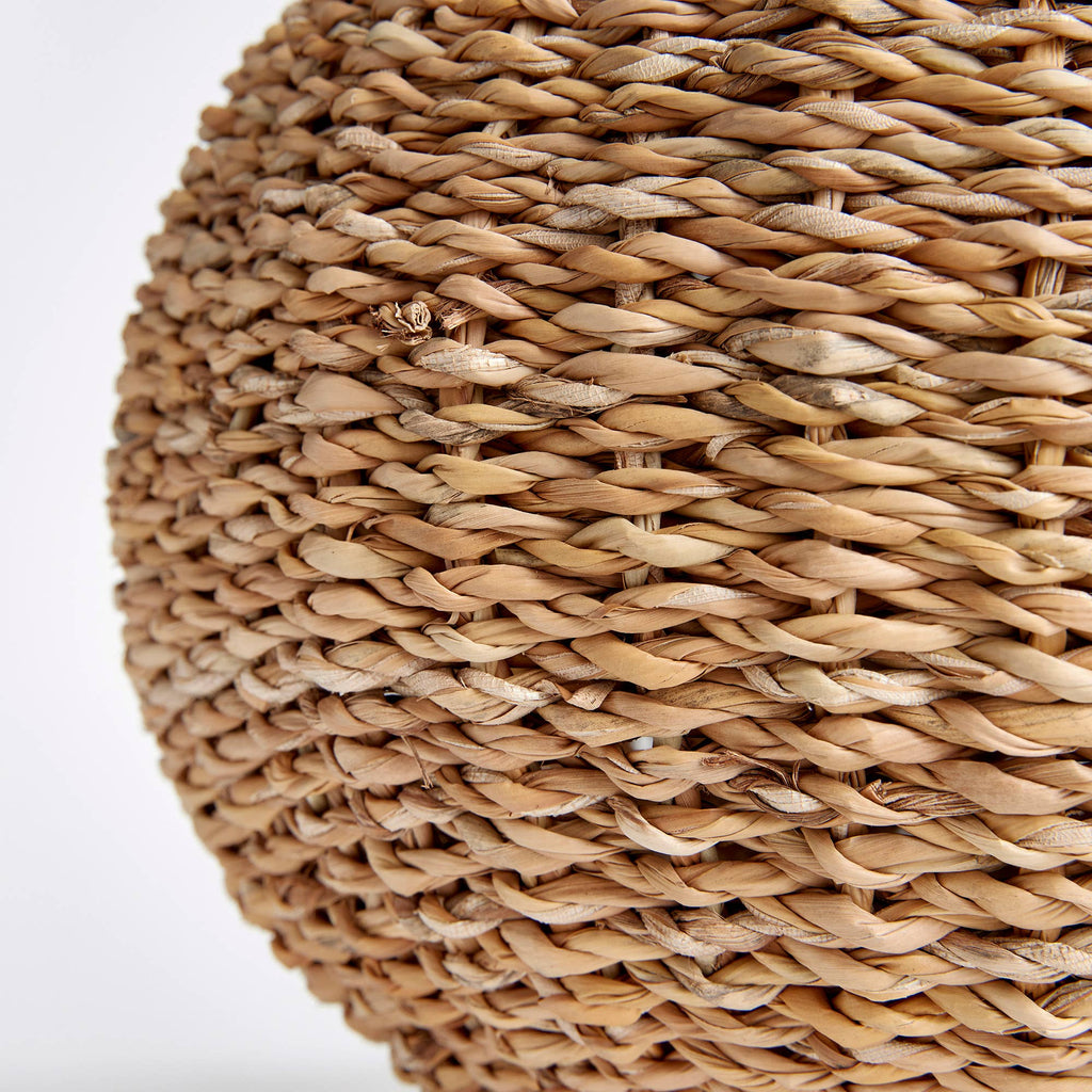 Seagrass Round Vase: Natural / Seagrass Metal - Sage InteriorsNapa Home & Garden