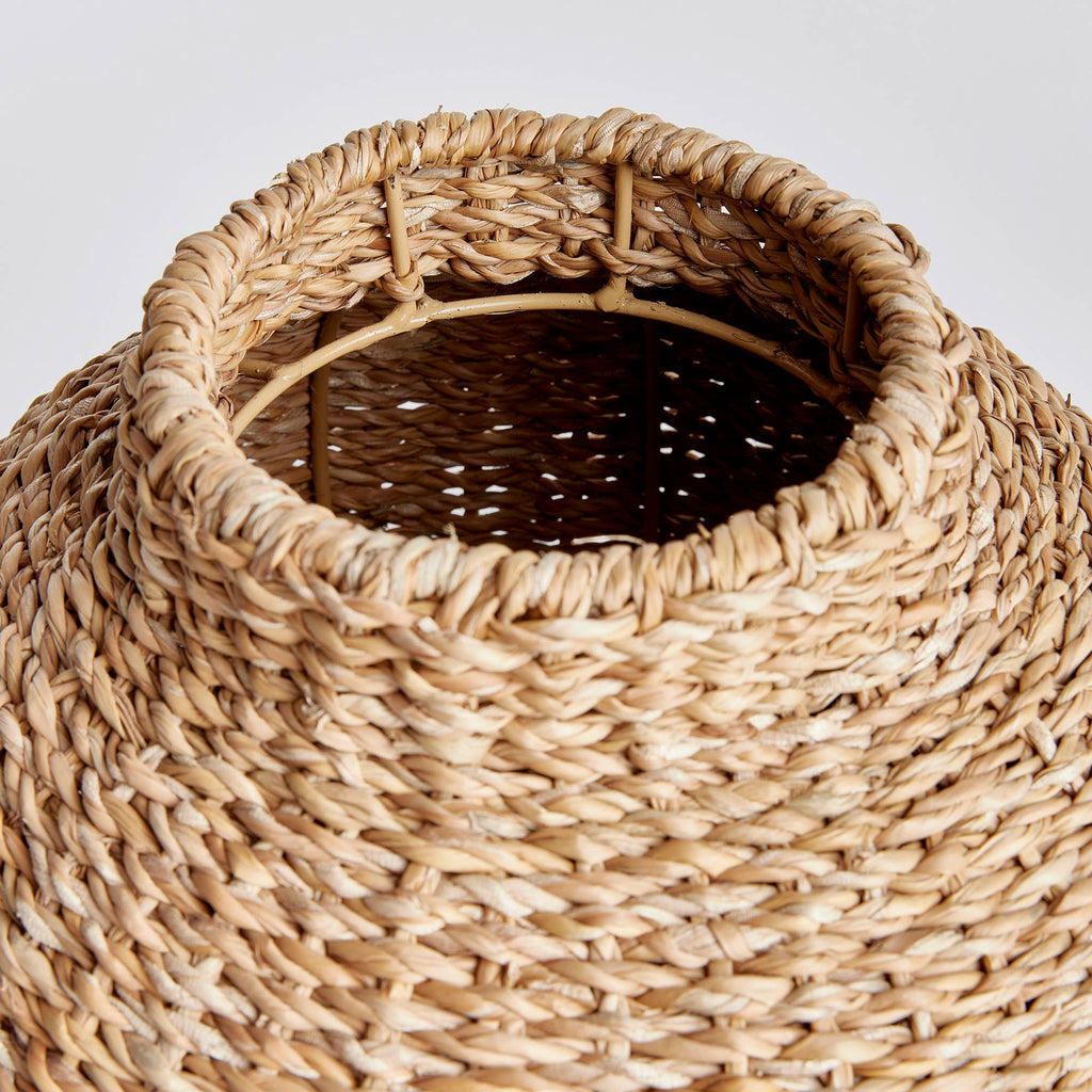 Seagrass Round Vase: Natural / Seagrass Metal - Sage InteriorsNapa Home & Garden