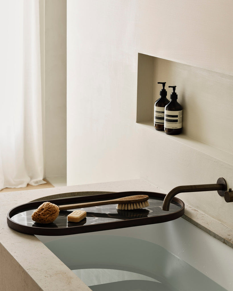 Second Nature Tray Oblong Moss Green Motif Sage Interiors - Sage InteriorsEthnicrafttray