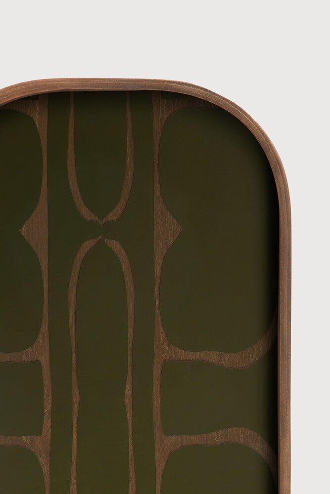 Second Nature Valet Rectangular Tray Bronze Finish with Moss Green Motif Sage Interiors - Sage InteriorsEthnicraftvalet tray