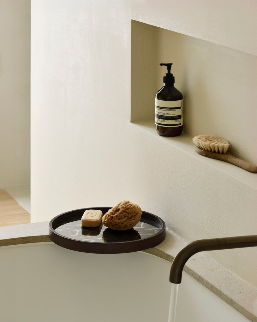 Second Nature Valet Tray Bronze Finish with Moss Green Motif Sage Interiors - Sage InteriorsEthnicraftvalet tray