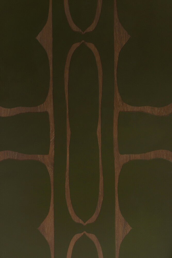 Second Nature Valet Tray Bronze Finish with Moss Green Motif Sage Interiors - Sage InteriorsEthnicraftvalet tray