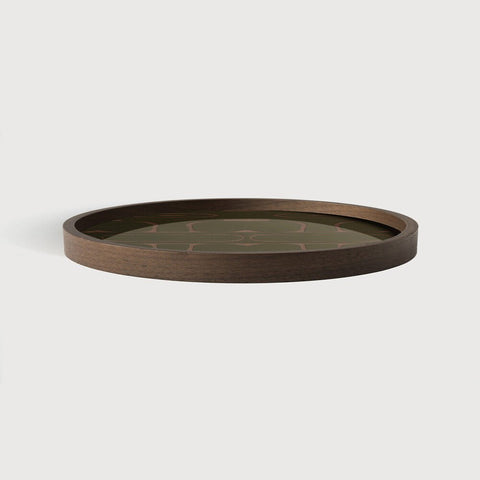 Second Nature Valet Tray Bronze Finish with Moss Green Motif Sage Interiors - Sage InteriorsEthnicraftvalet tray
