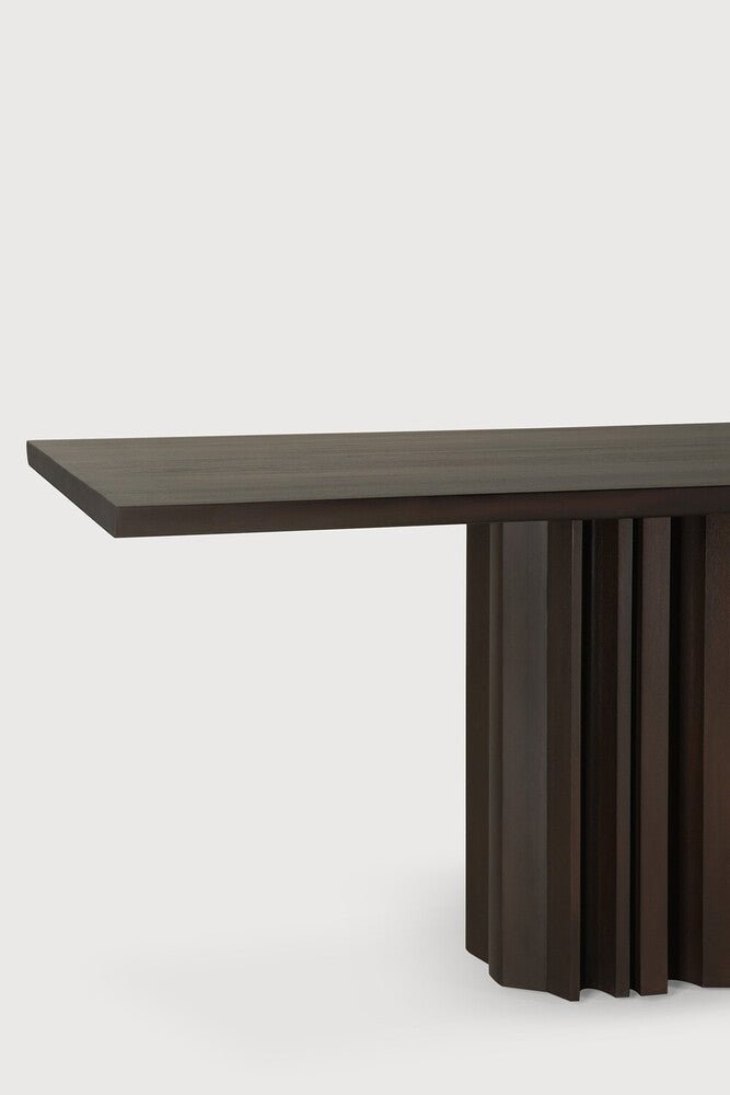 Solid Mahogany Sequence Dining Table with side view - Sage Interiors