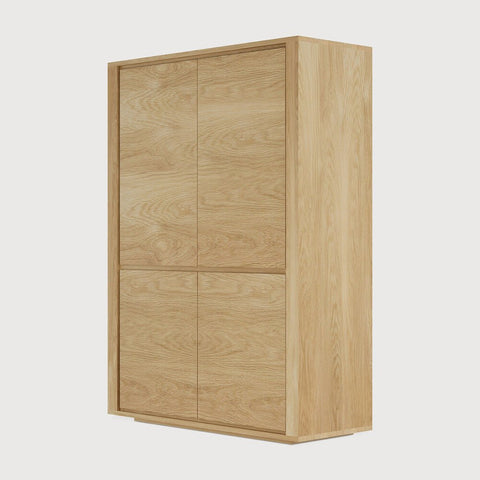 Oak Shadow storage cupboard 45 x 18 x 63 - Sage Interiorsethnicraft