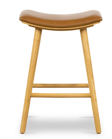 Sierra Butterscotch Saddle Counter Stool - Sage InteriorsFour Hands