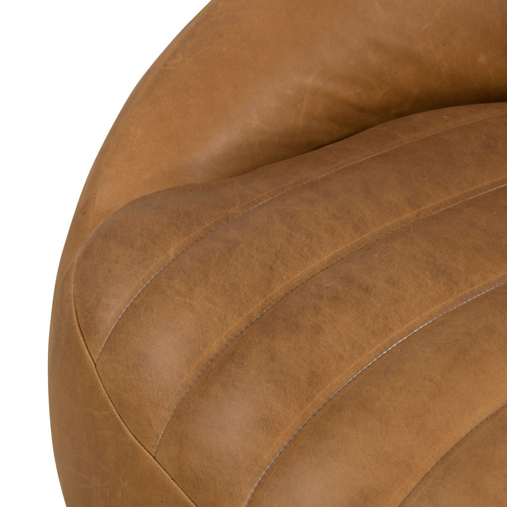 Simone Leather Swivel Chair - Sage InteriorsFHAccent Chair
