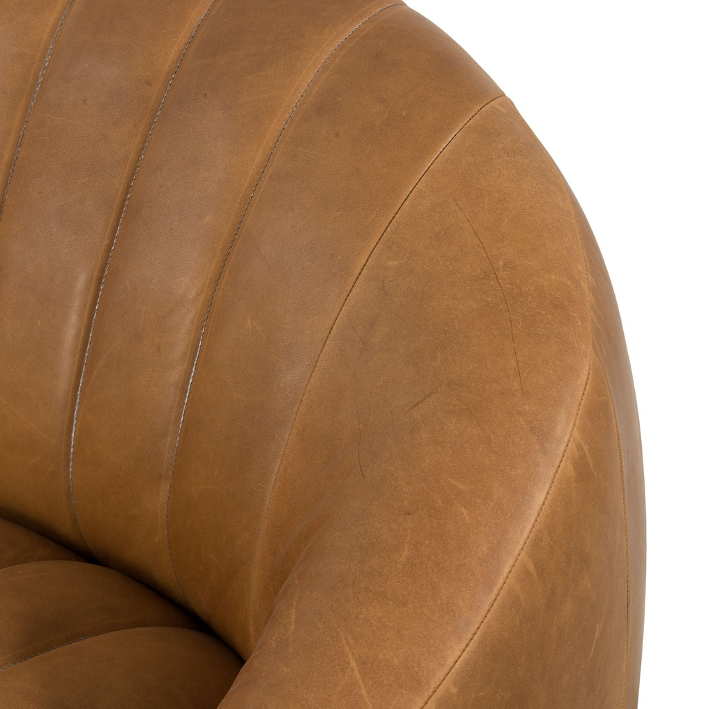 Simone Leather Swivel Chair - Sage InteriorsFHAccent Chair